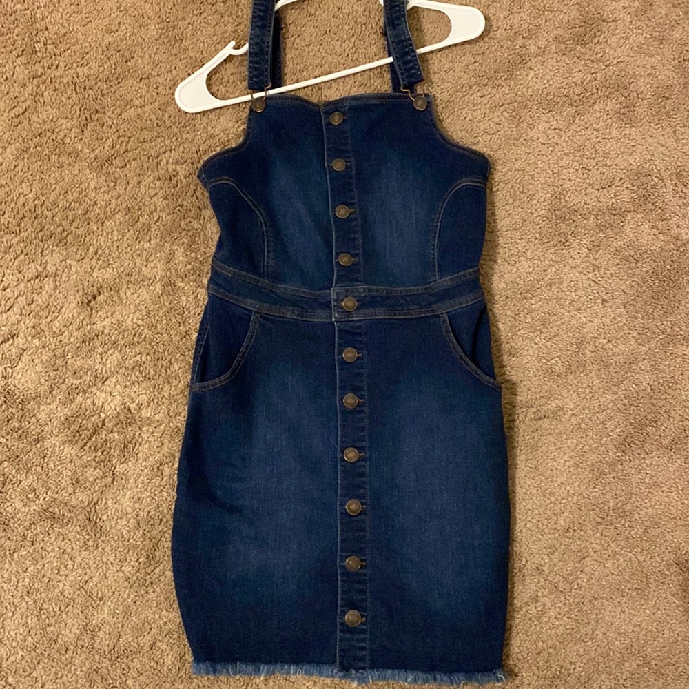Denim Jean Overall Dress